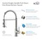 Kibi Aurora Single Handle Pull Down Kitchen Sink Faucet with Soap Dispenser C-KKF2003BN-KSD100BN - alternate 8